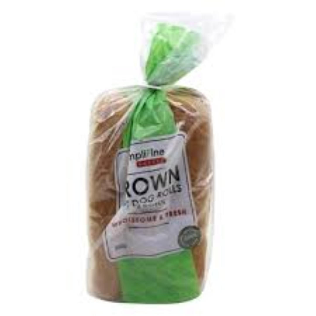 SIMPLIFINE HOT DOG ROLLS BROWN 